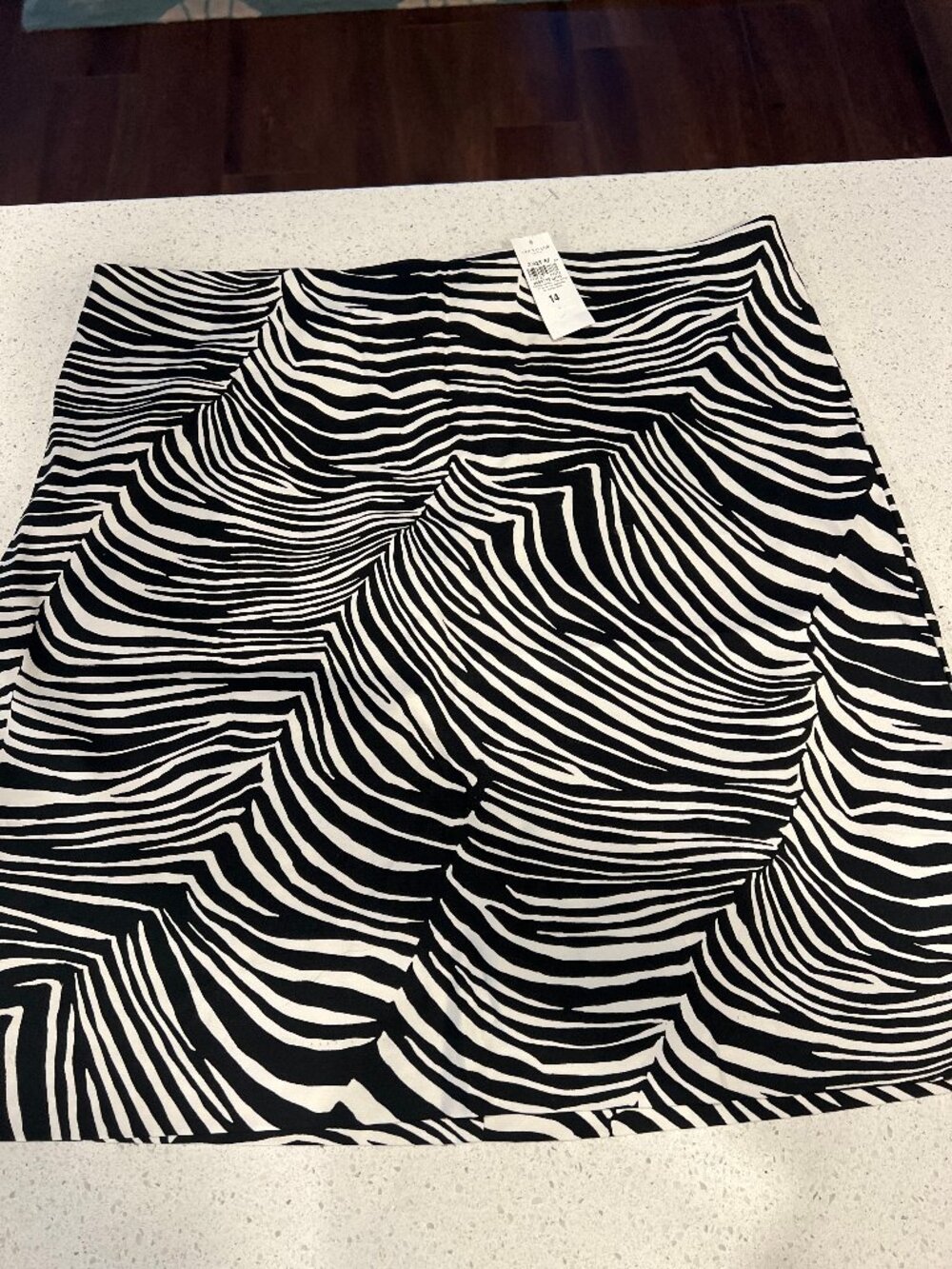 Ann Taylor Factory Zebra Print pencil skirt size 14--New with tags!